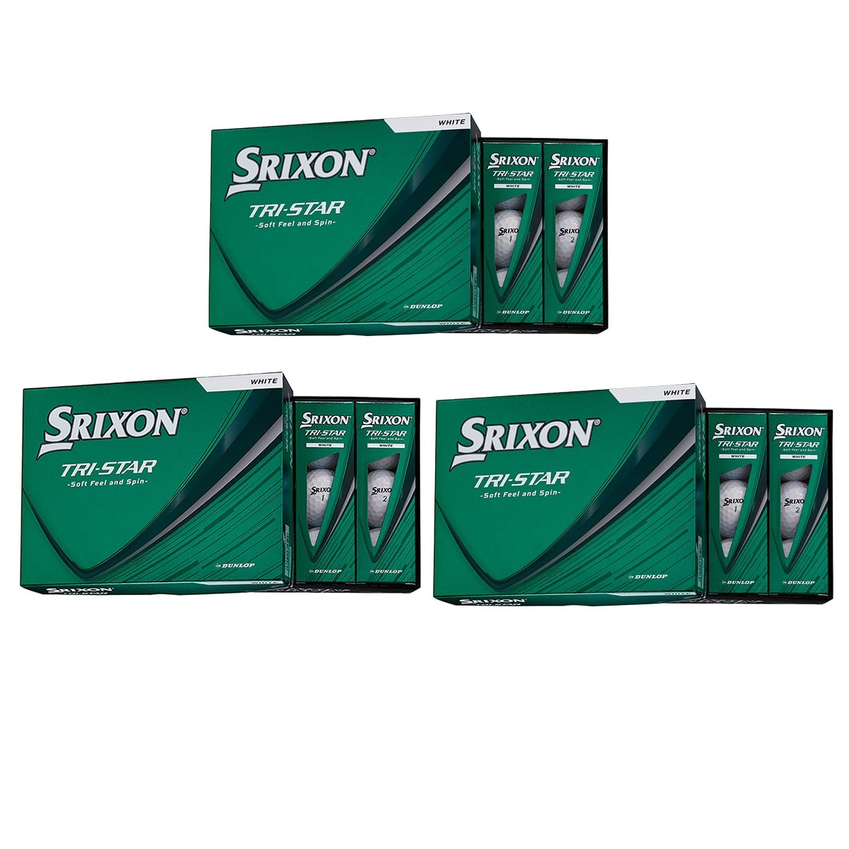 TRI-STAR ボール 3ダースセット(ボール（新品）)|SRIXON(ダンロップ
