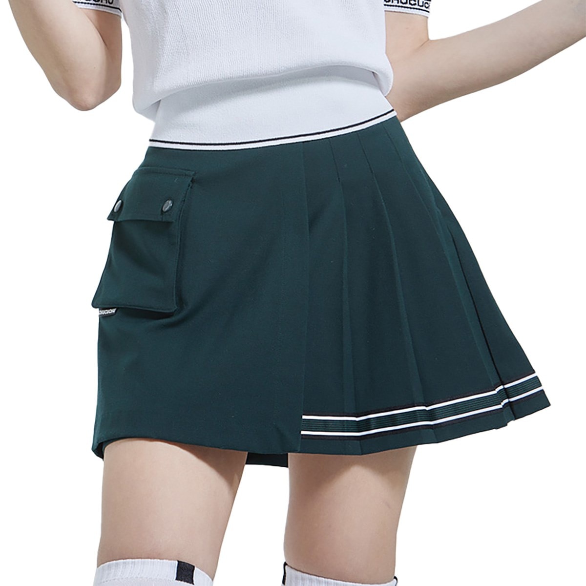 CHUCUCHUゴルフのシャツとスカートバイザーセット ハーフプリーツスカート レディス(スカート)|CHUCUCHU(チュクチュ) の
