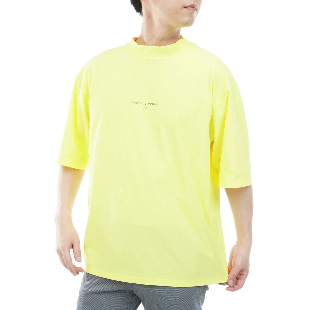 ストレッチ TI LEAF Paisley サーフモックネック5分袖Tシャツ(半袖