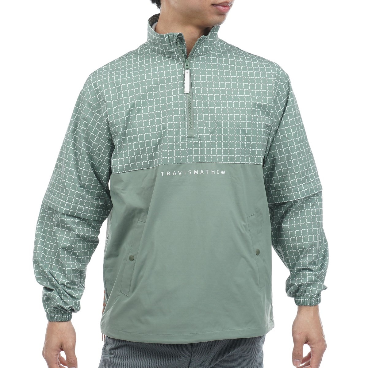 ストレッチ 2WAY ハーフジップ着脱スリーブジャケット(アウター