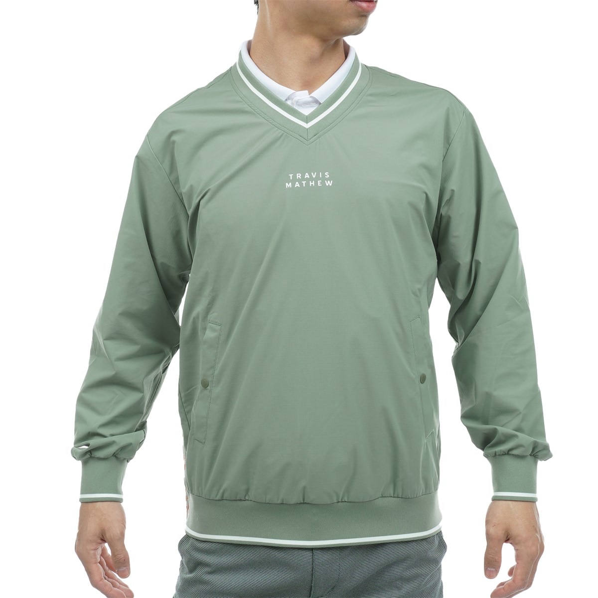 ストレッチ Vネックスニードジャケット(アウター(ブルゾン、ウインド