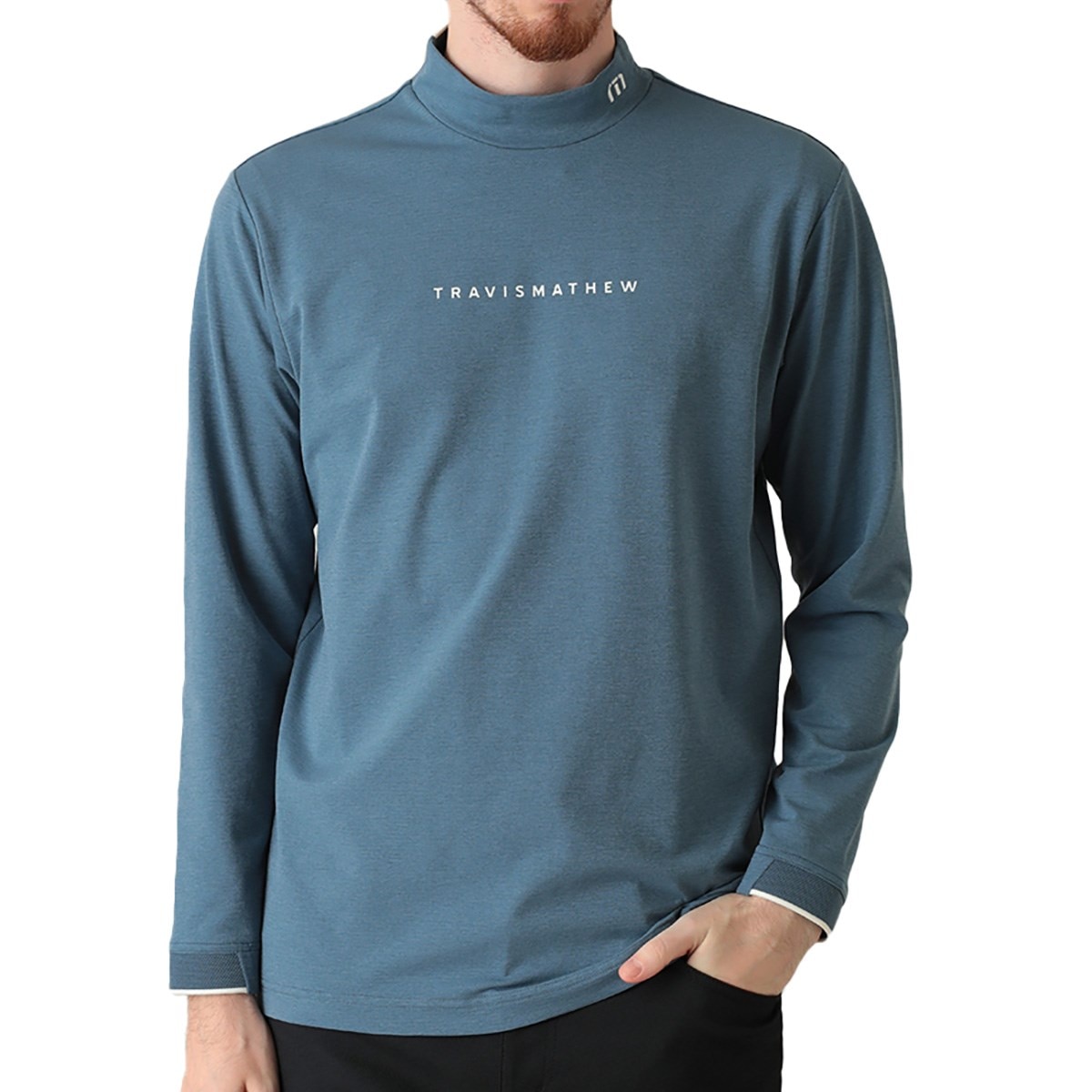 ストレッチ カラット(R)ロゴモックネック長袖シャツ(長袖シャツ