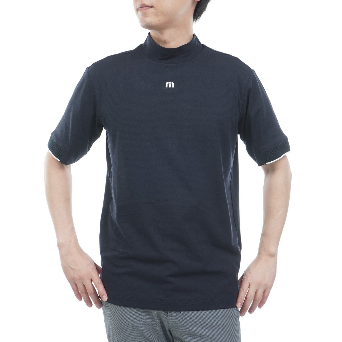 ストレッチ カラット(R)ロゴモックネック半袖シャツ(半袖シャツ