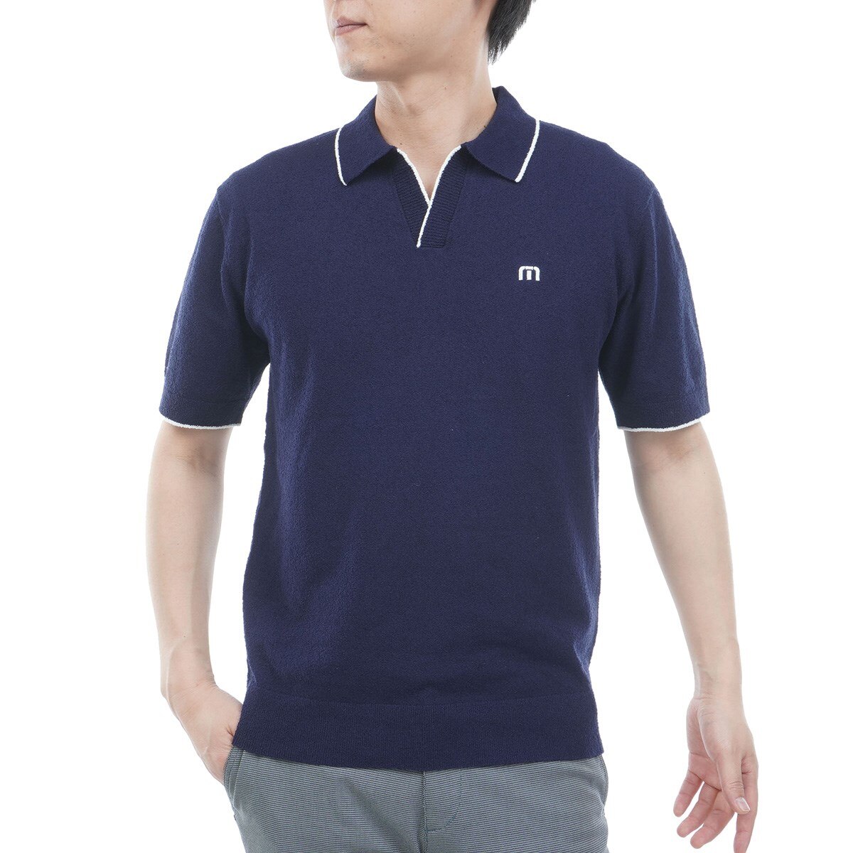 ブークレ糸ニット半袖ポロシャツ(半袖シャツ・ポロシャツ)|Travis