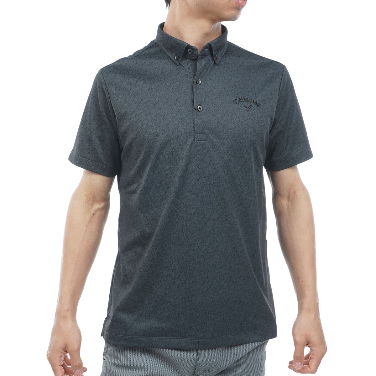 3℃裏クール総柄ボタンダウン半袖シャツ(半袖シャツ・ポロシャツ