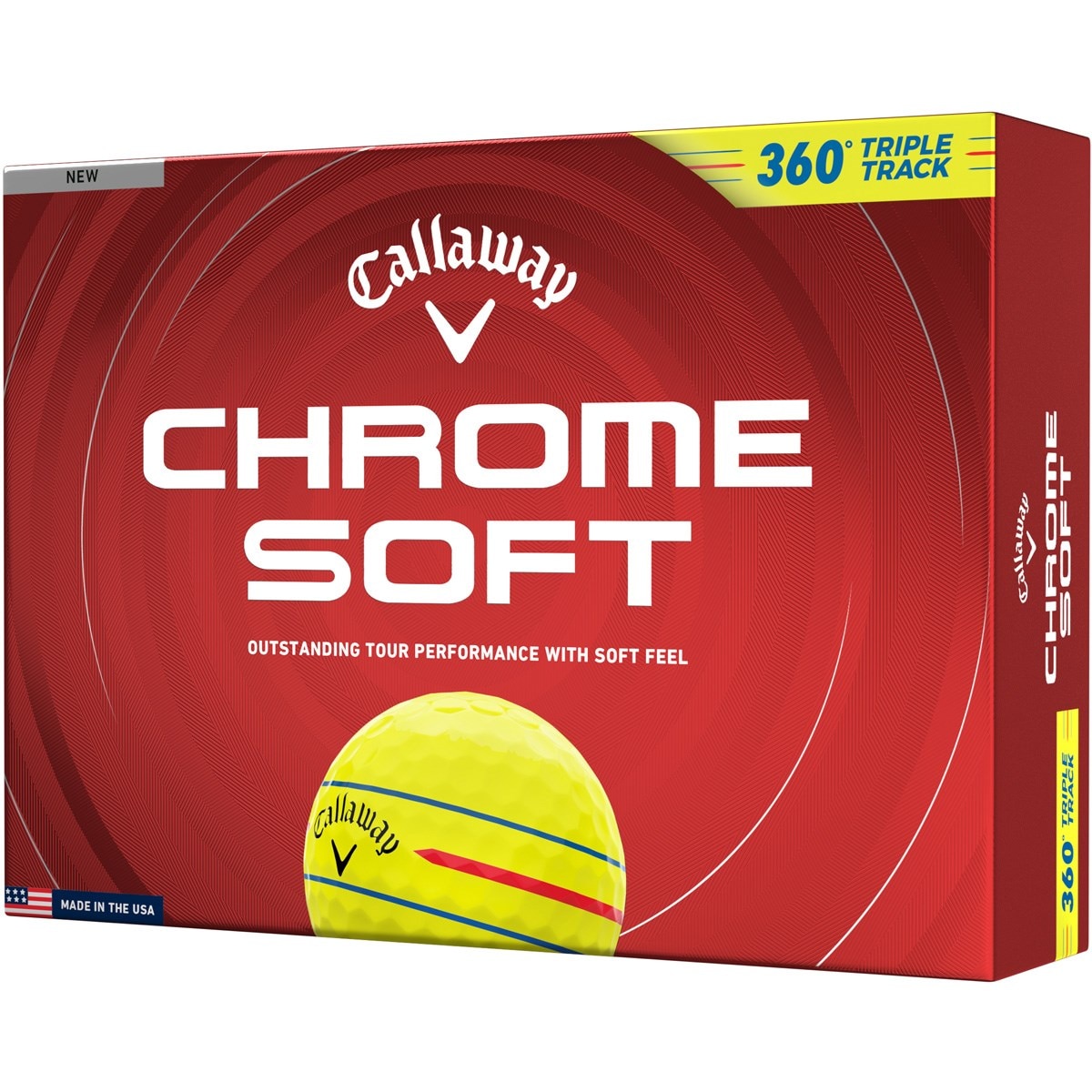 キャロウェイ クロムツアー 360° トリプルトラック ボール 2ダース CHROME SOFT 360 トリプル・トラック ボール(ボール（新品）)|CHROME
