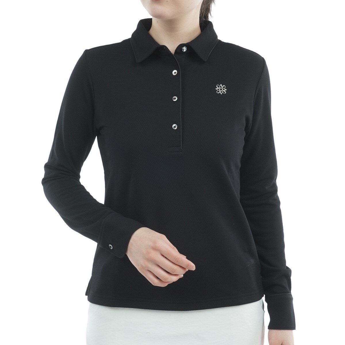 セール・アウトレット】ボックス鹿の子長袖ポロシャツ レディス(長袖