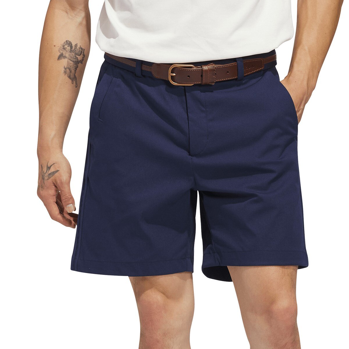 TWISTWEAVE スリーストライプス ピンタック ストレッチショートパンツ