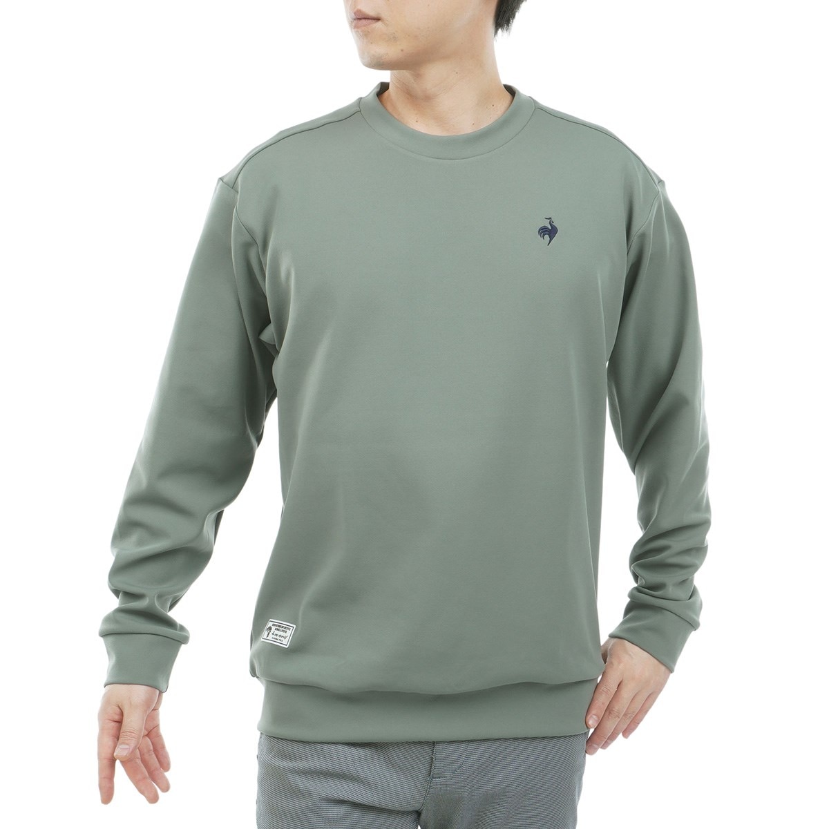 DEVERAUX GOLF シグネチャーパッチ クルーネック スウェット　L DAILY ストレッチ クルーネックスウェット(中間着(セーター