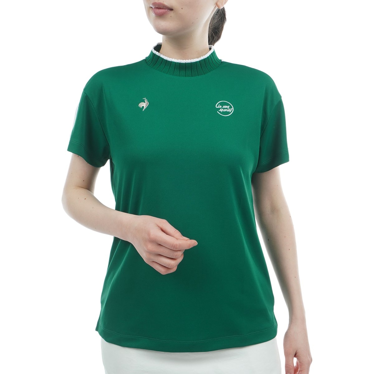 ストレッチ モックネック半袖シャツ レディス(半袖シャツ・ポロシャツ