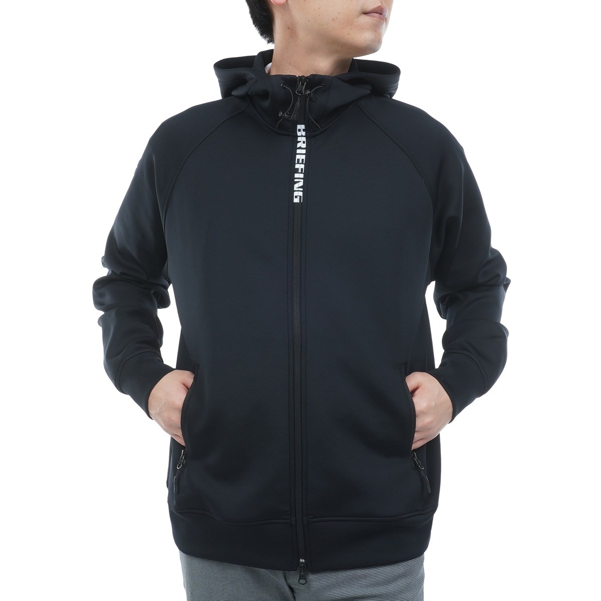 BRIEFING ブリーフィング 3D ロゴダブルジップパーカー Mサイズ ストレッチ 3Dロゴ パーカー(中間着(セーター、トレーナー))|BRIEFING