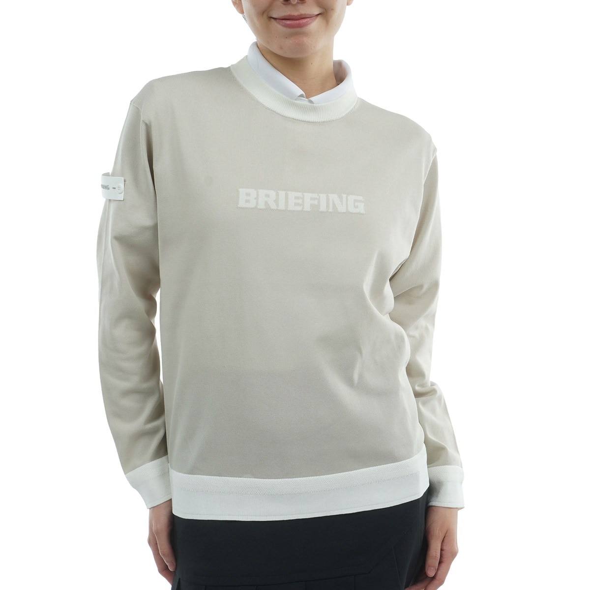 WR バイカラー クルーネックセーター レディス(中間着(セーター