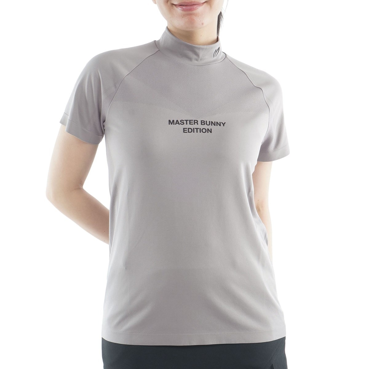 コンピュータージャカード モックネック半袖シャツ レディス(半袖