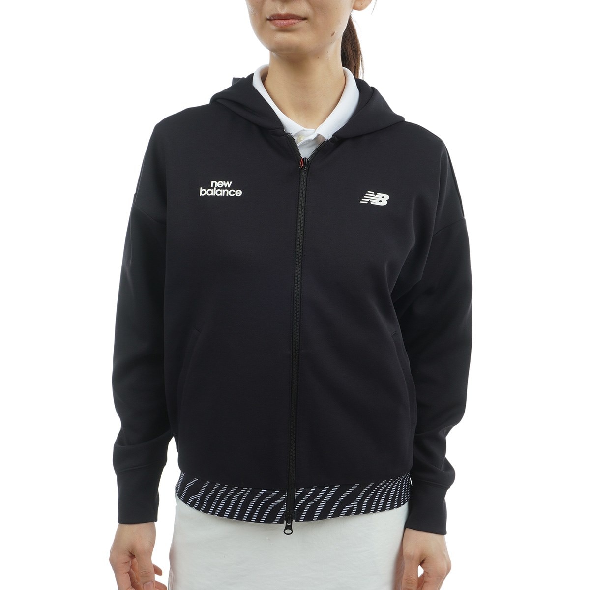 ストレッチ ソフトポンチ スウェットフルジップフーディー レディス