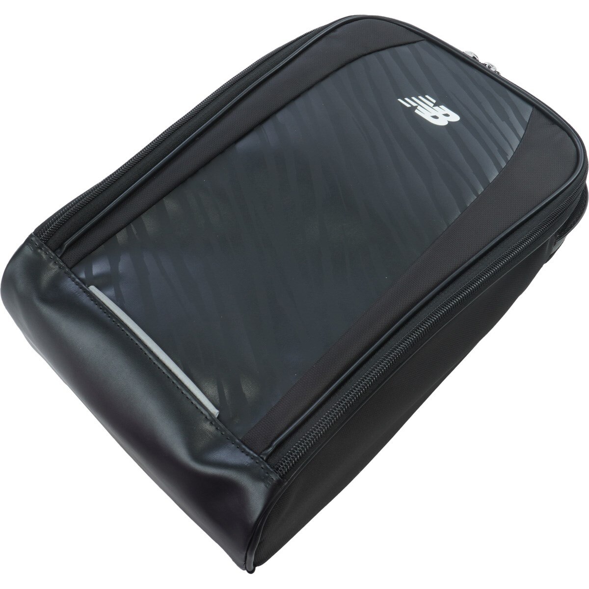 シンセティックレザー×トーナルゼブラプリント シューズケース