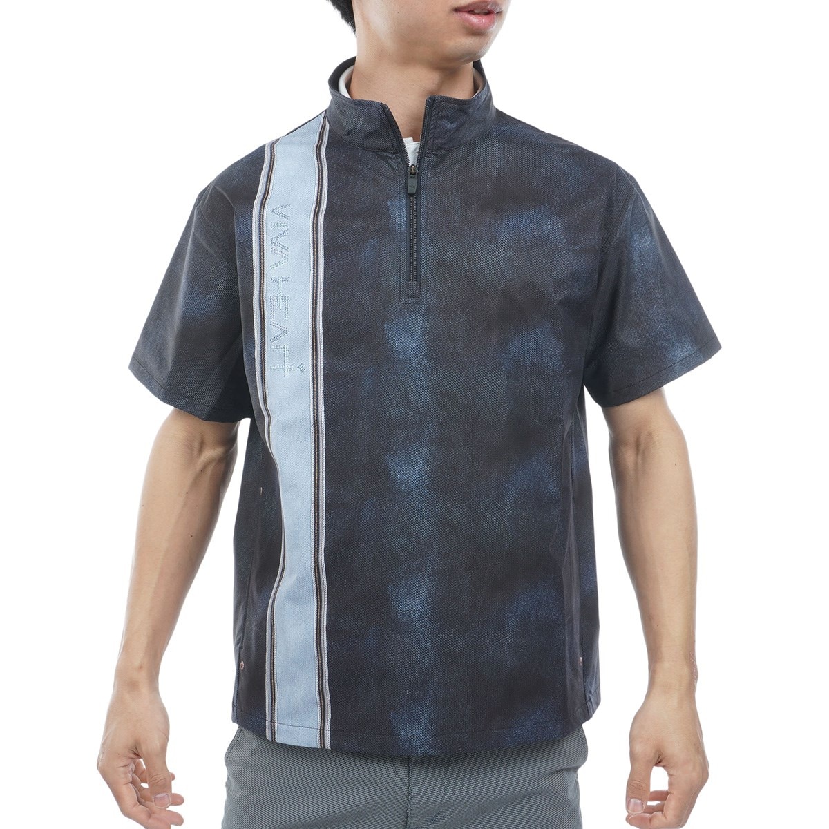 ハーフジップデニムデザイン 半袖スニードジャック(アウター(ブルゾン