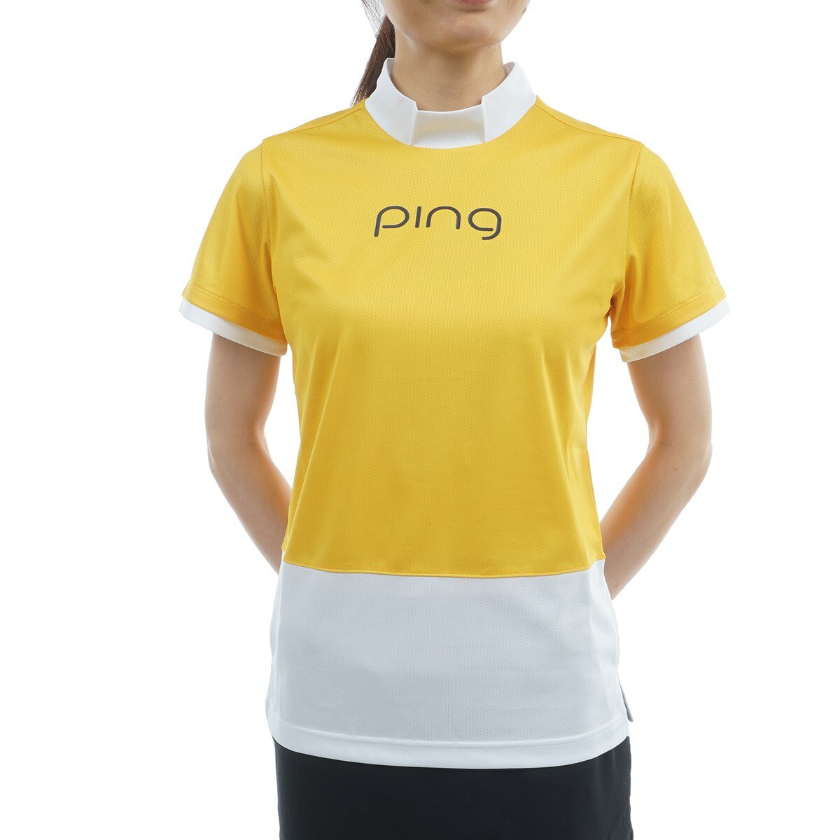 セール・アウトレット】半袖ハイネックシャツ レディス(半袖シャツ