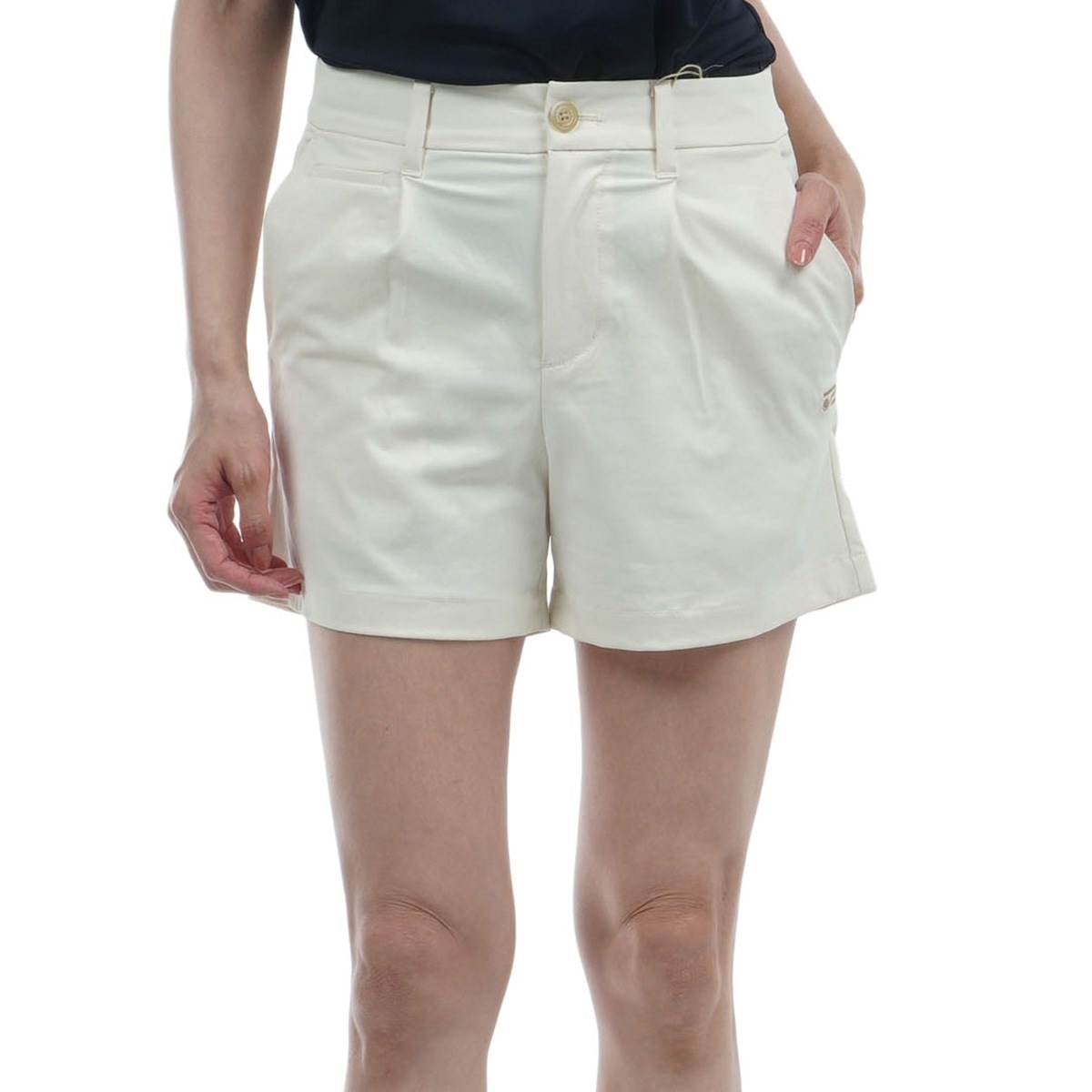 ストレッチ ワンタックチノショートパンツ レディス(ハーフパンツ