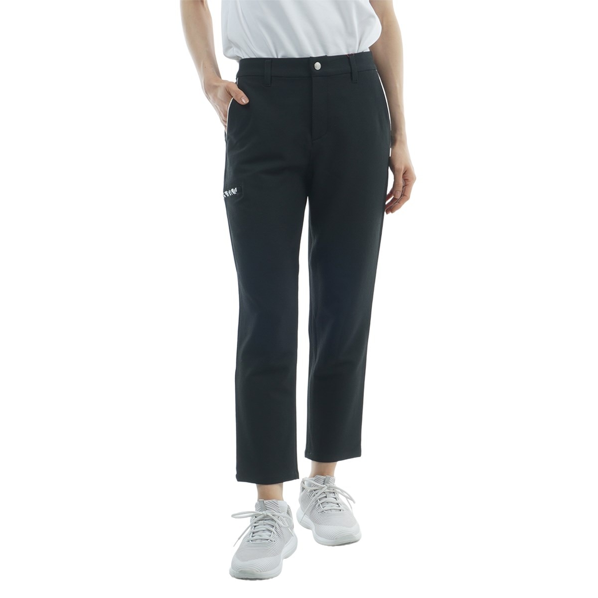 ストレッチ 染分けドビー テーパードクロップドパンツ レディス(ロング