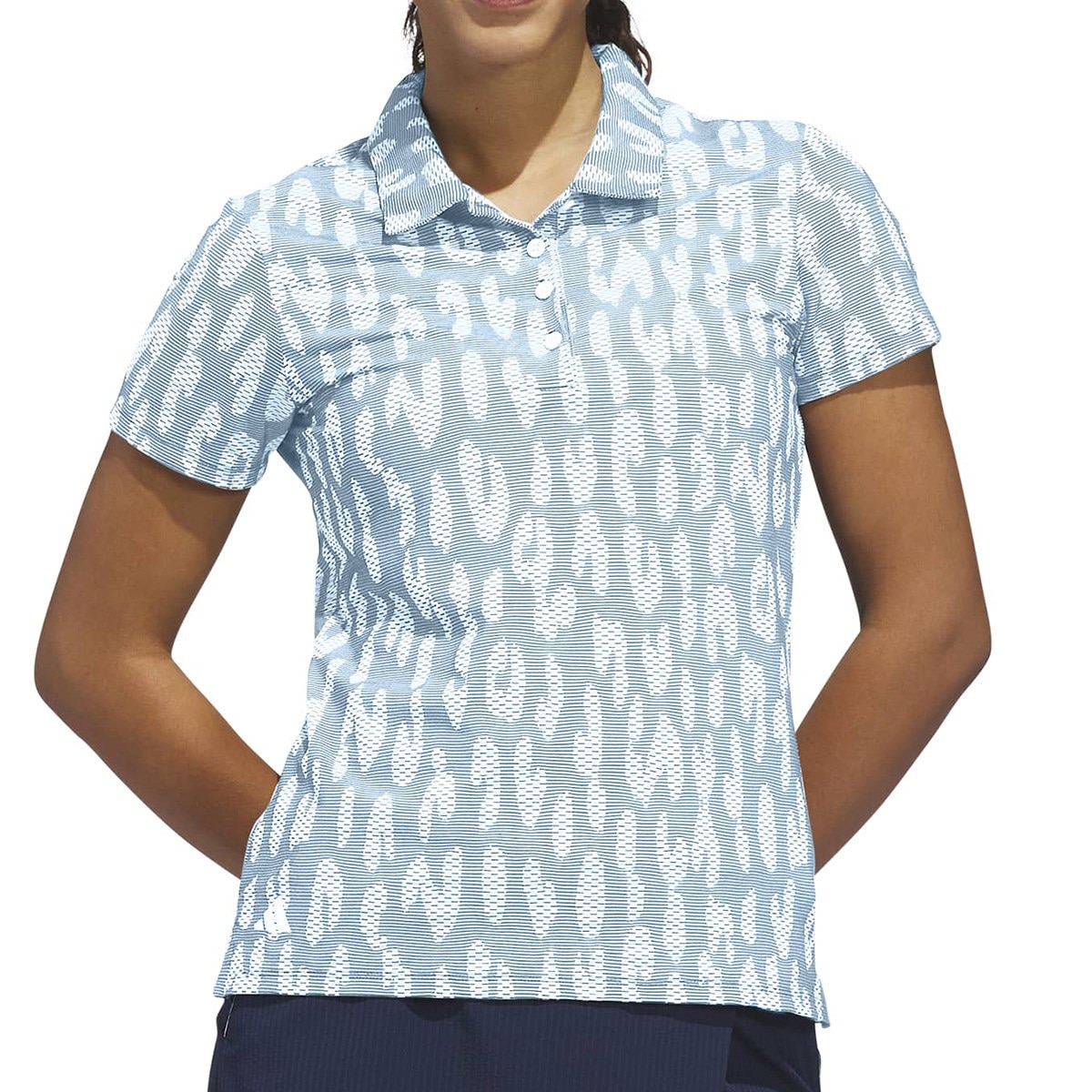 ストレッチ クライマクール ジャカード 半袖ポロシャツ レディス(半袖