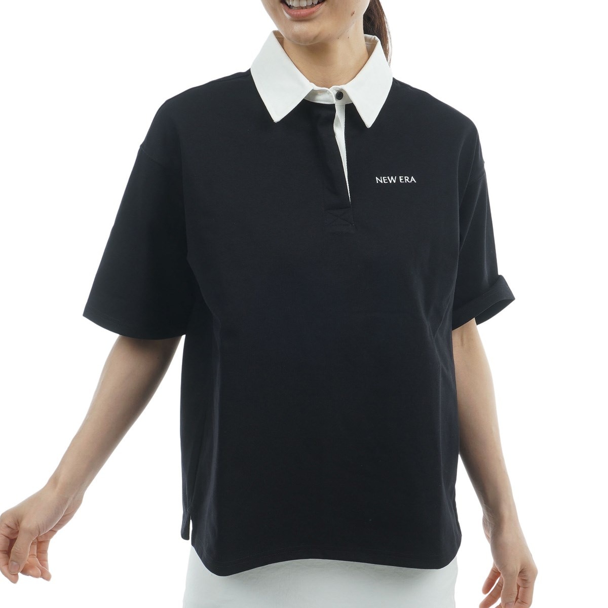 Golfickers ラグビーポロシャツ 2XL ブラック GFW 半袖ラグビーポロシャツ レディス(半袖シャツ・ポロシャツ)|NEW