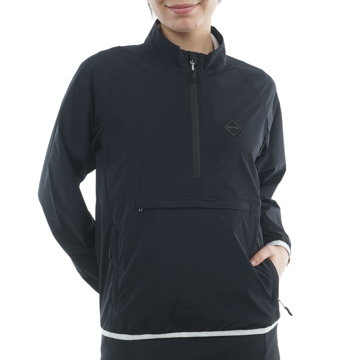 ストレッチ ポケッタブルウインドハーフジップブルゾン レディス