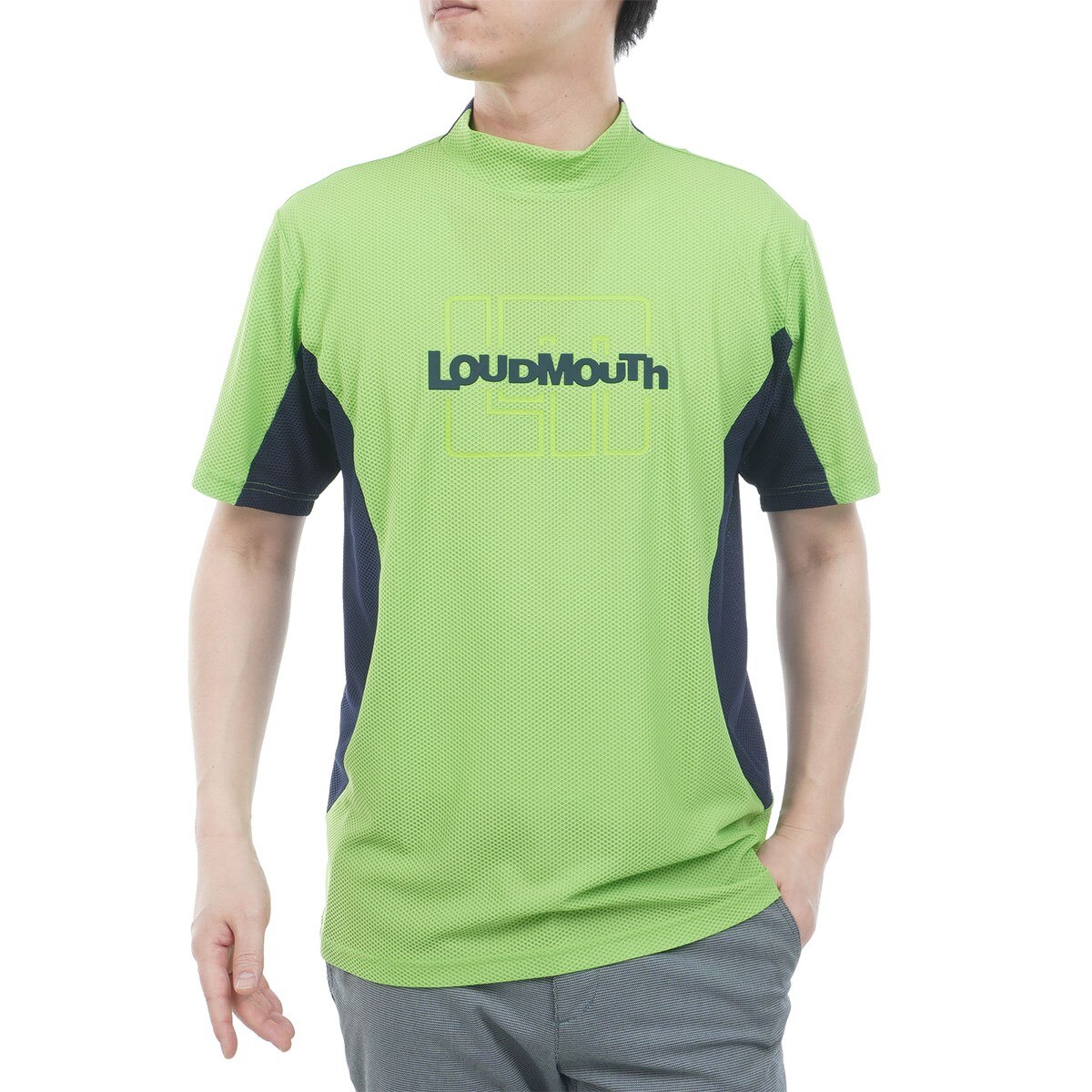 美品 ROUGH＆SWELL 半袖 モックネック シャツ Lサイズ ポロシャツ rough&swell［ラフアンドスウェル］GOLFER KING MOCK/半袖モックネック