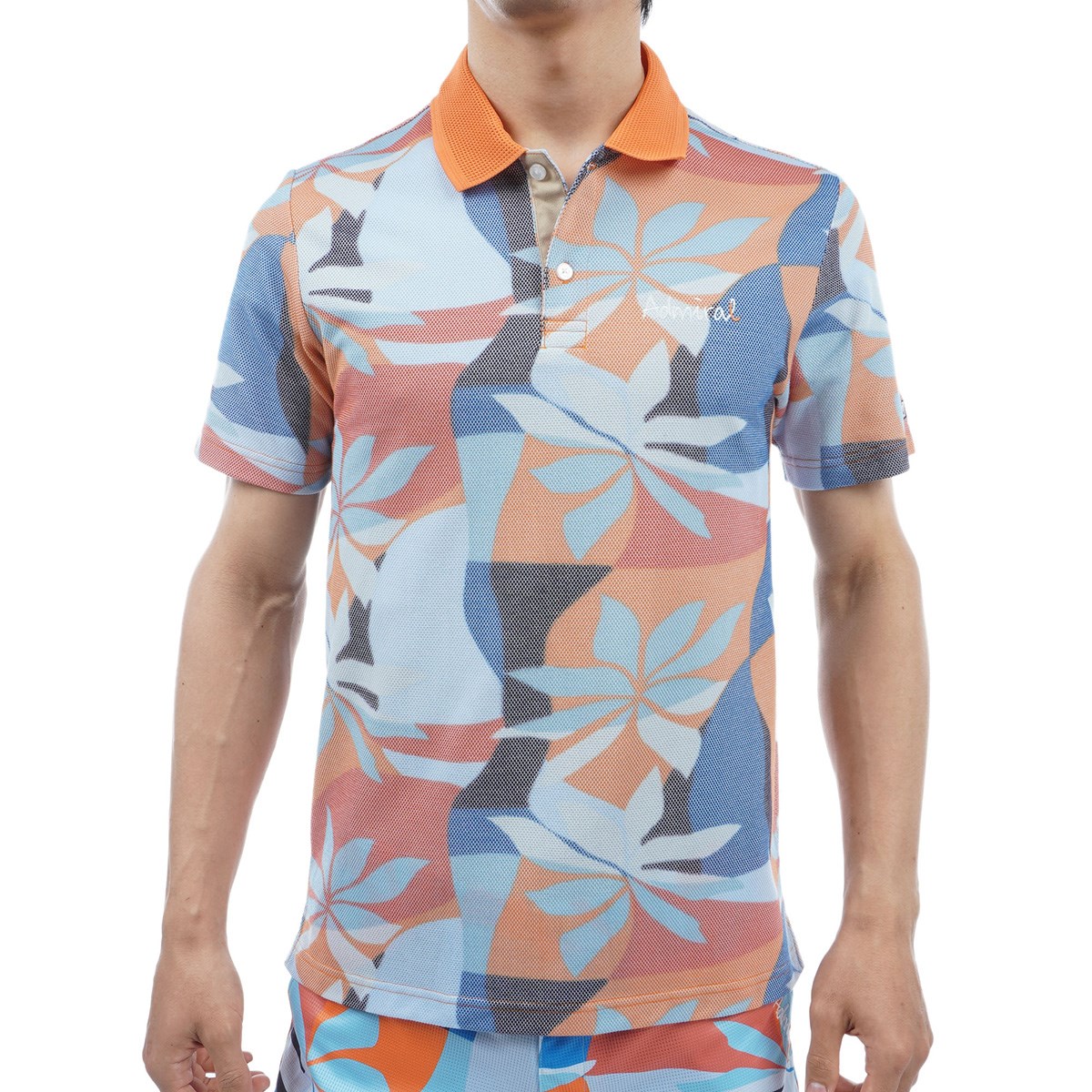 セール・アウトレット】リゾート柄 半袖ポロシャツ(半袖シャツ