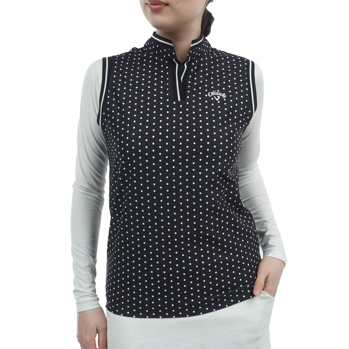 訳ありCallaway CLUBHAUS MockNeck Shirts Callaway CLUBHAUS MockNeck Shirts サイズ L ブラック クラブハウス