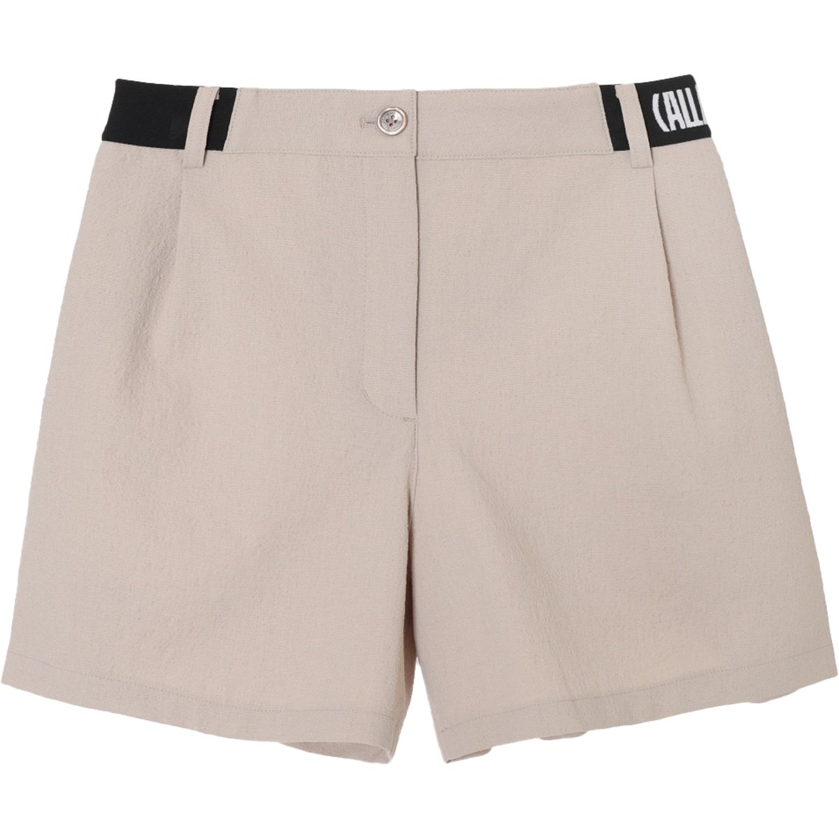 ストレッチ麻ライク ワンタックショートパンツ レディス(ハーフパンツ