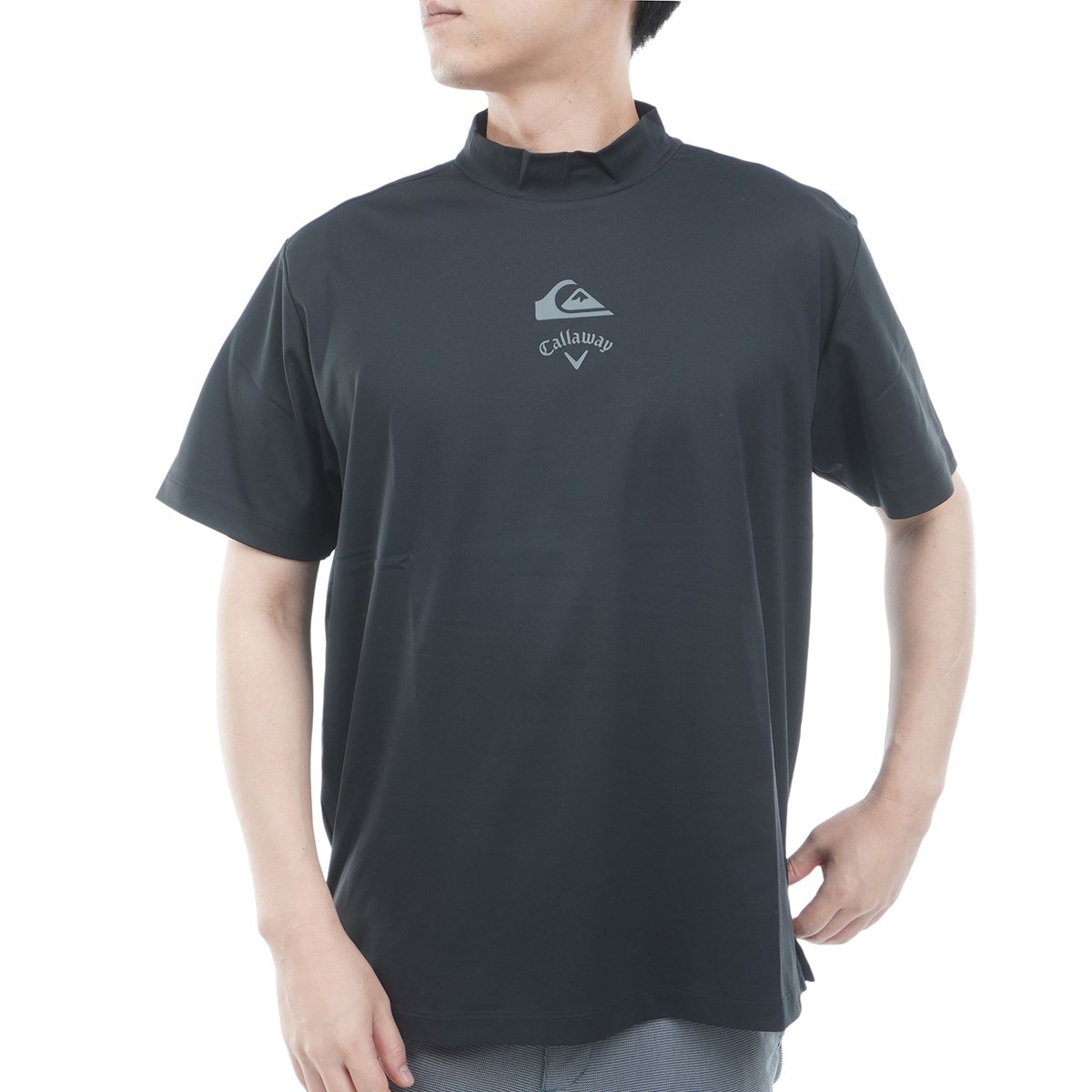QUIKSILVERコラボ バックロゴ半袖モックネックシャツ(半袖シャツ