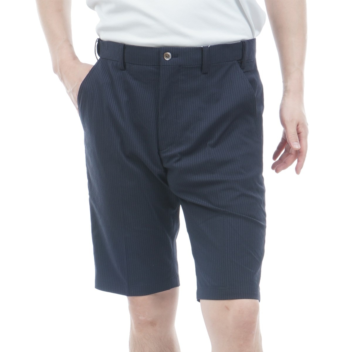 マンシングウエア×club haus ハーフパンツ　Sサイズ ストレッチ シアサッカーウエストフリーハーフパンツ(ハーフパンツ