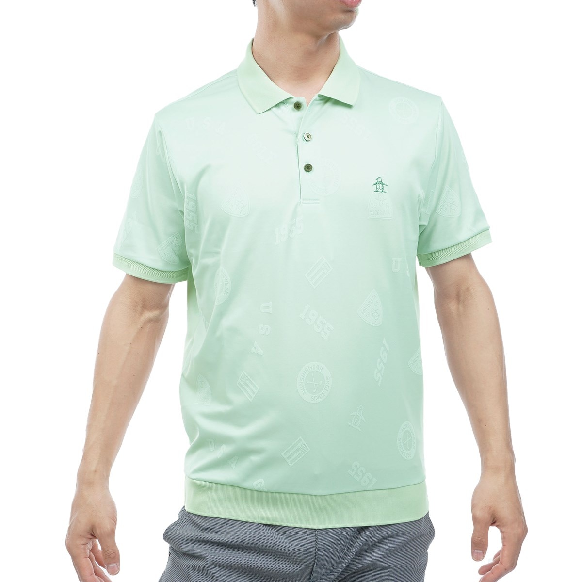 品【春夏】マンシング ポロシャツ ポロ 半袖 ワンポイント ロゴ L　golf　Munsingwear Munsingwear（マンシングウェア） マンシング(Munsingwear) ゴルフ