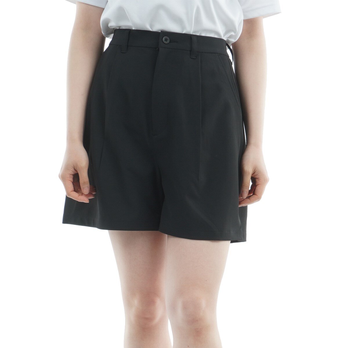 ストレッチ ハイウエスト ショートパンツ レディス(ハーフパンツ