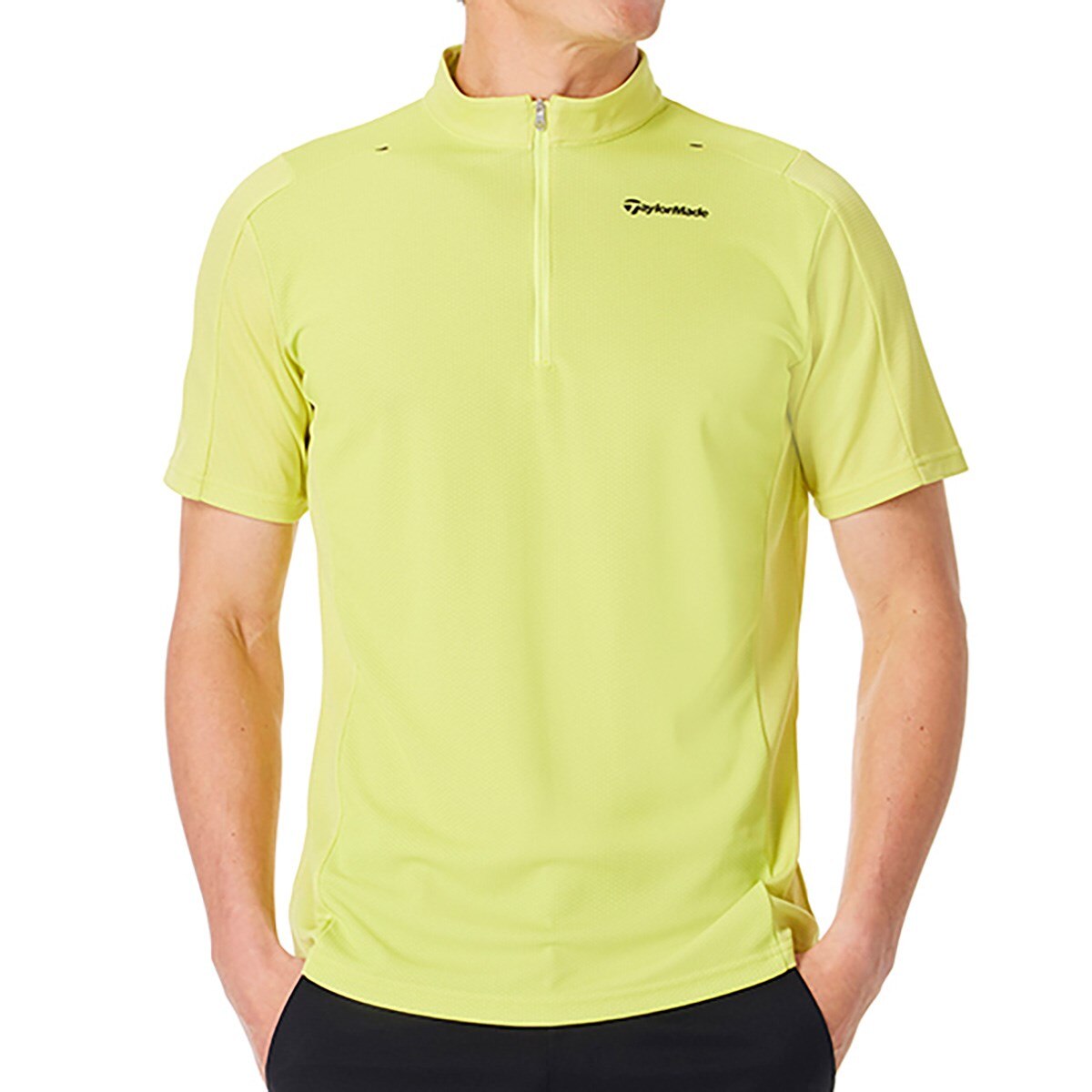ストレッチ T-ICE T-AIR ソークール ジップドモックネック半袖シャツ