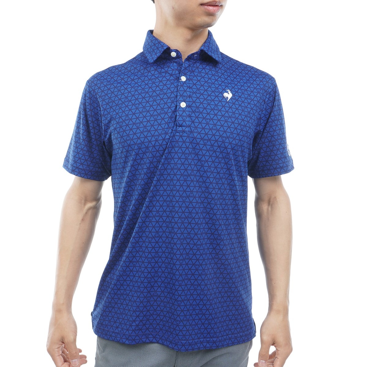 ストレッチ MID SUMMER1 チェック柄半袖ポロシャツ(半袖シャツ