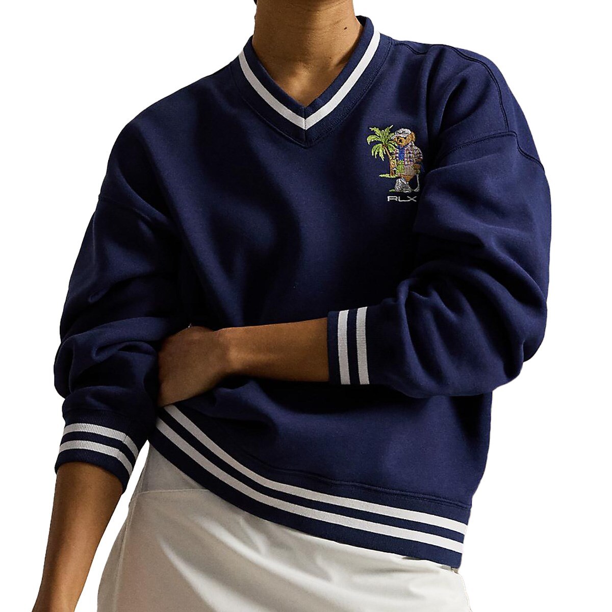 RLX Polo ベア Vネック プルオーバー レディス(中間着(セーター