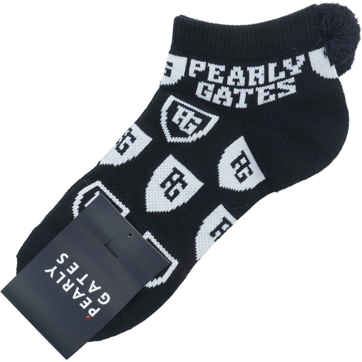 PEARLY GATES シャツ.ソックス.キャップ他St ANDREWS2点 エンブレム総柄梵天付きアンクルソックス レディス(靴下)|PEARLY GATES