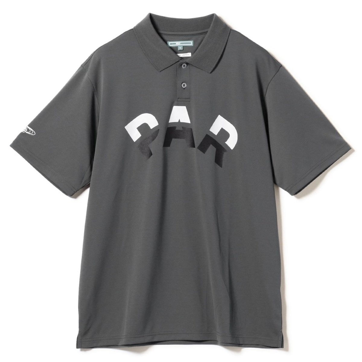 BEAMS GOLF 半袖シャツ M ブラック/グレー 10%OFF価格／BEAMS GOLF ビームスゴルフ 半袖ポロシャツ 黒×グレー