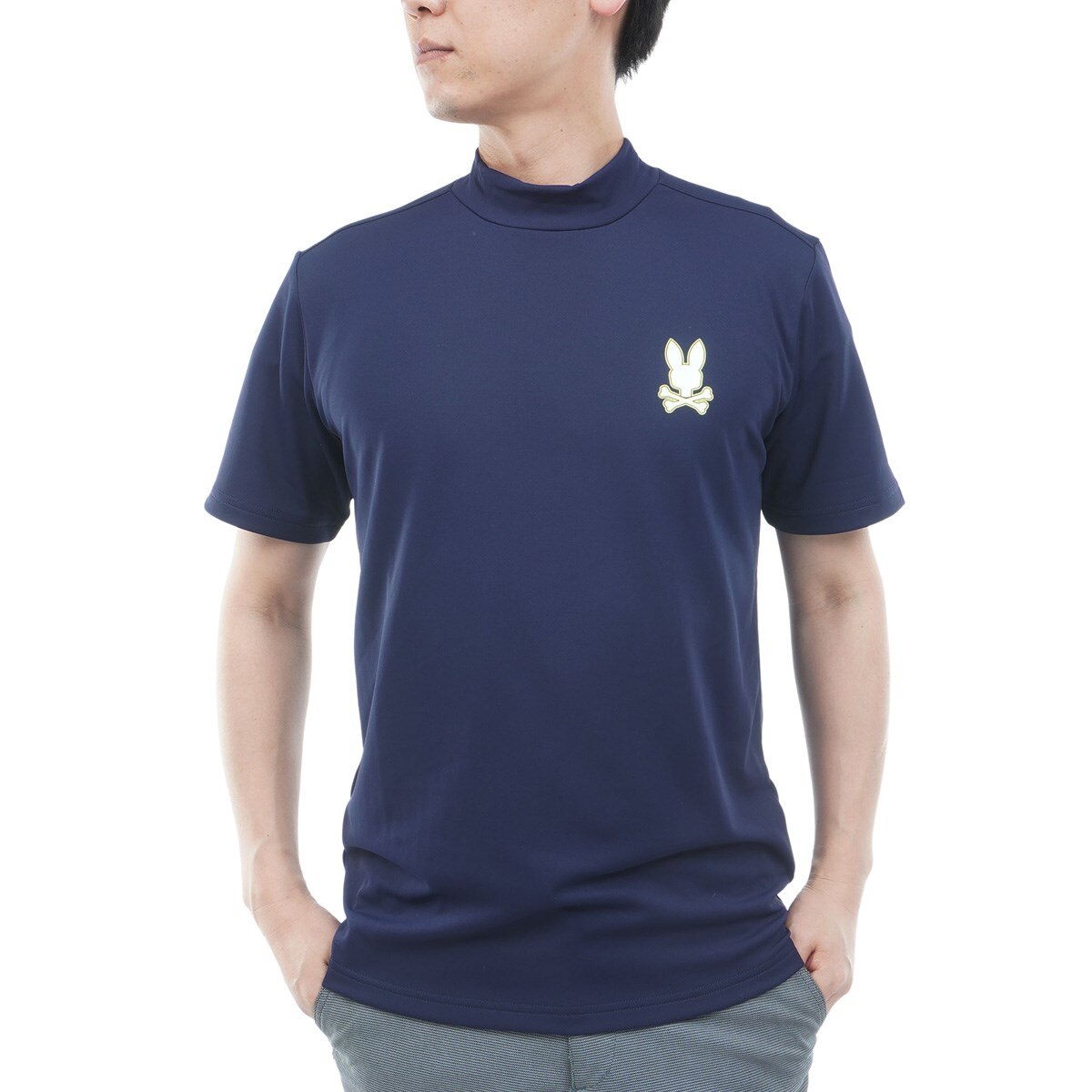 GOLF コントラストシグネチャーロゴ モックネック半袖Tシャツ(半袖