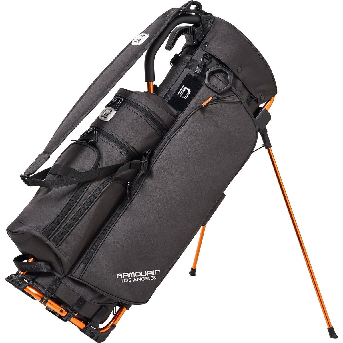 キャディバッグ PRO MODEL 9.0 ORANGE FRAME スタンドキャディバッグ(【男性】キャディ