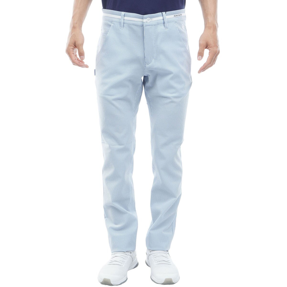 ストライプ ストレッチサッカーノータックパンツ(ロングパンツ)|PEARLY
