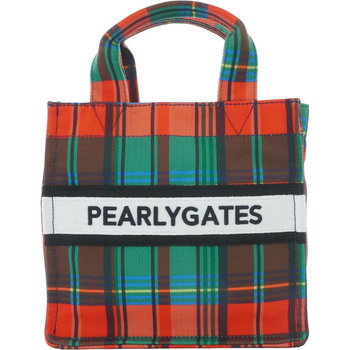 マドラスチェック柄 カートバッグ(ラウンドバッグ)|PEARLY GATES