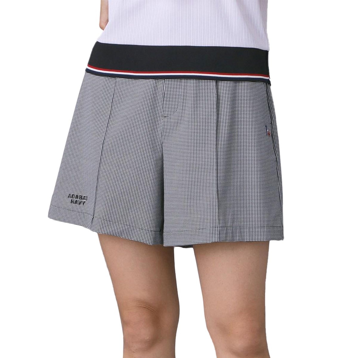 adabat - 新品　アダバット　キュロット　ハーフパンツ クール千鳥キュロットパンツ レディス(ハーフパンツ)|ADABAT NAVY