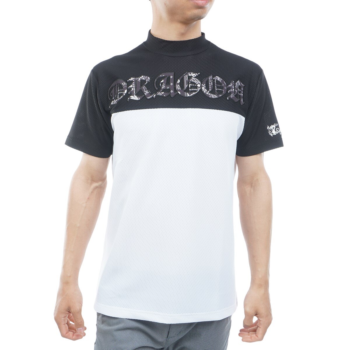 ストレッチ ROICA メッシュモックネック半袖シャツ(半袖シャツ
