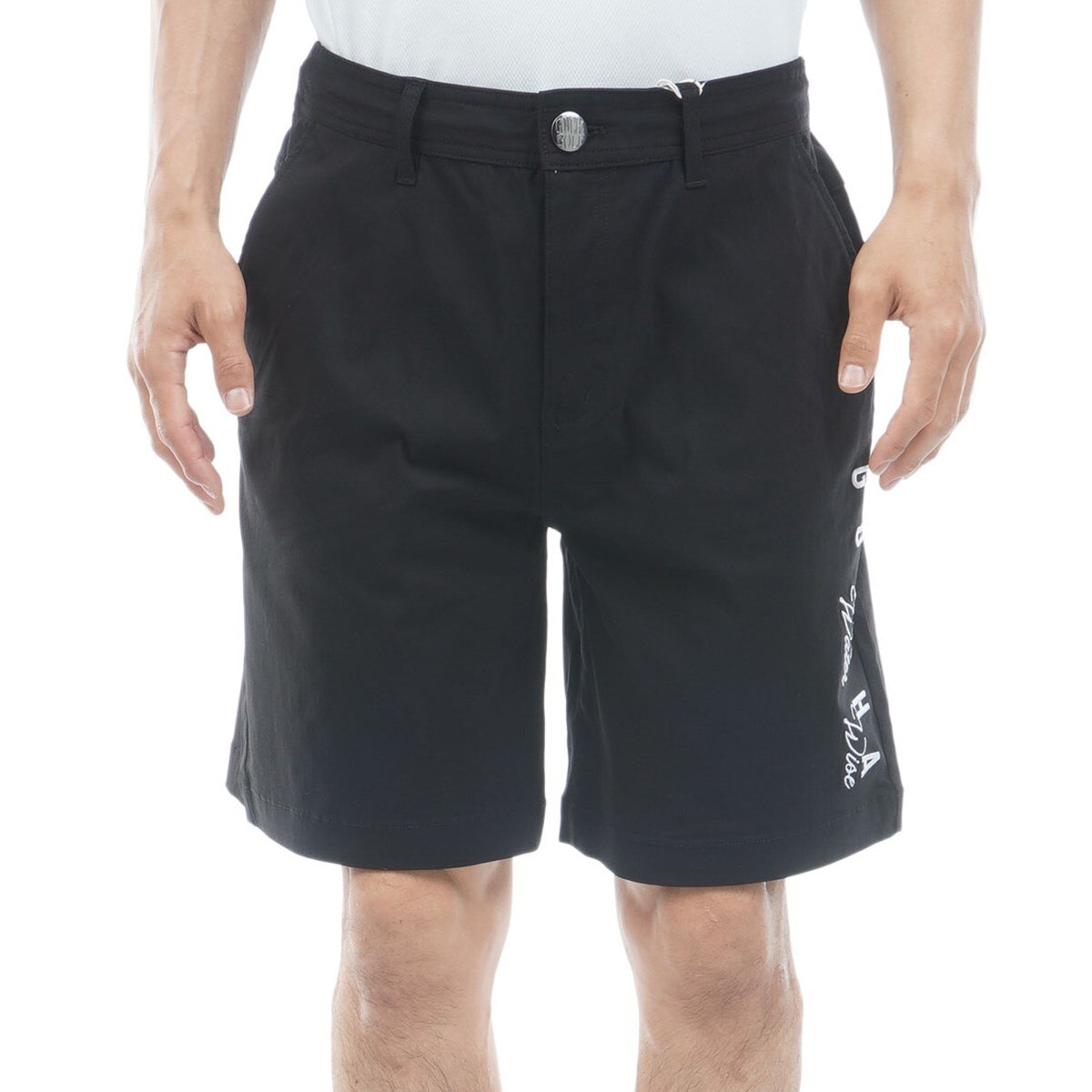GOTCHA GOLFガッチャゴルフチェッカーフラッグ ショートハーフパンツＬ ドライガムストレッチ マルチコーデ ハーフパンツ(ハーフパンツ