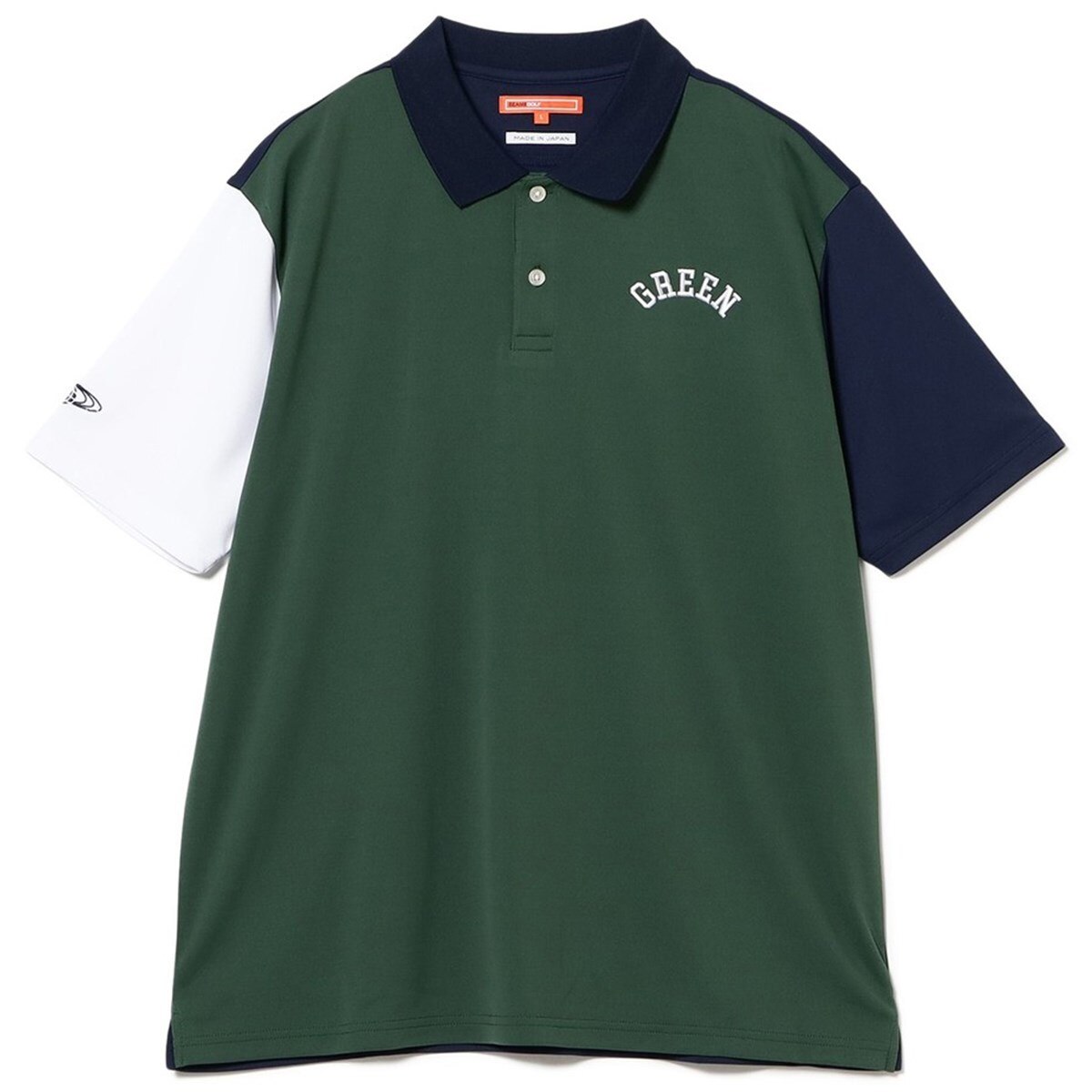 ORANGE LABEL クレイジーパターン GREEN ロゴ ポロシャツ(半袖シャツ