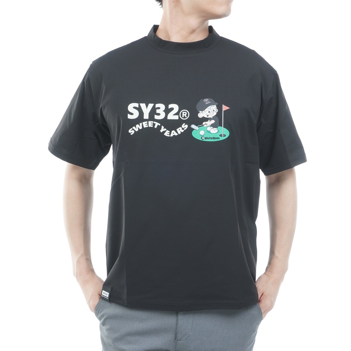 ストレッチ METAKOZO コラボ半袖モックネックTシャツ(半袖シャツ