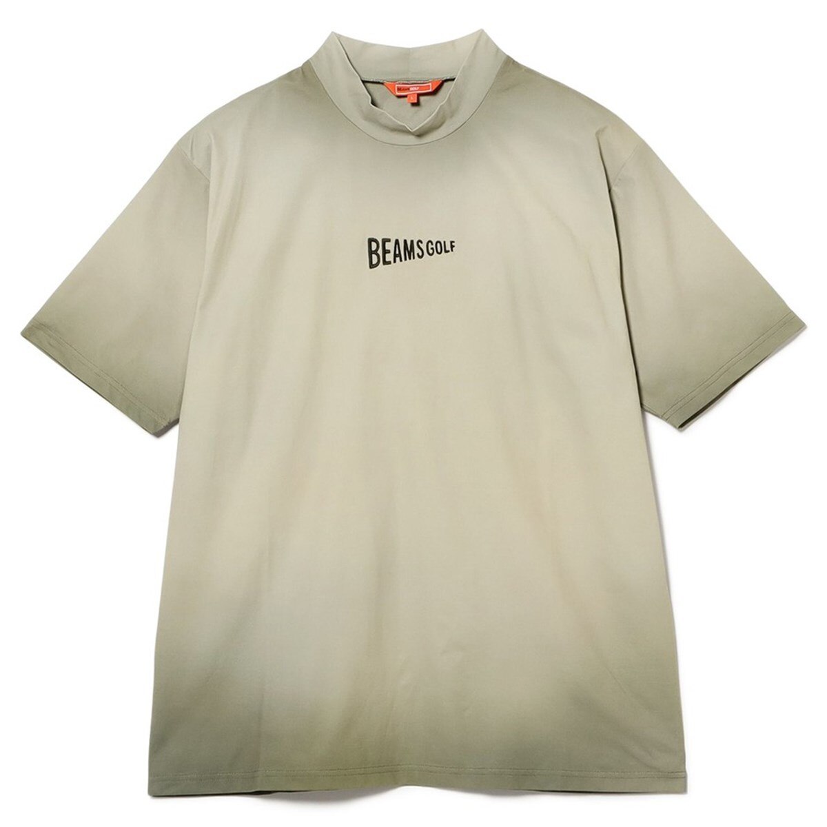 ORANGE LABEL ムラ染め風プリント モックネックシャツ(半袖シャツ