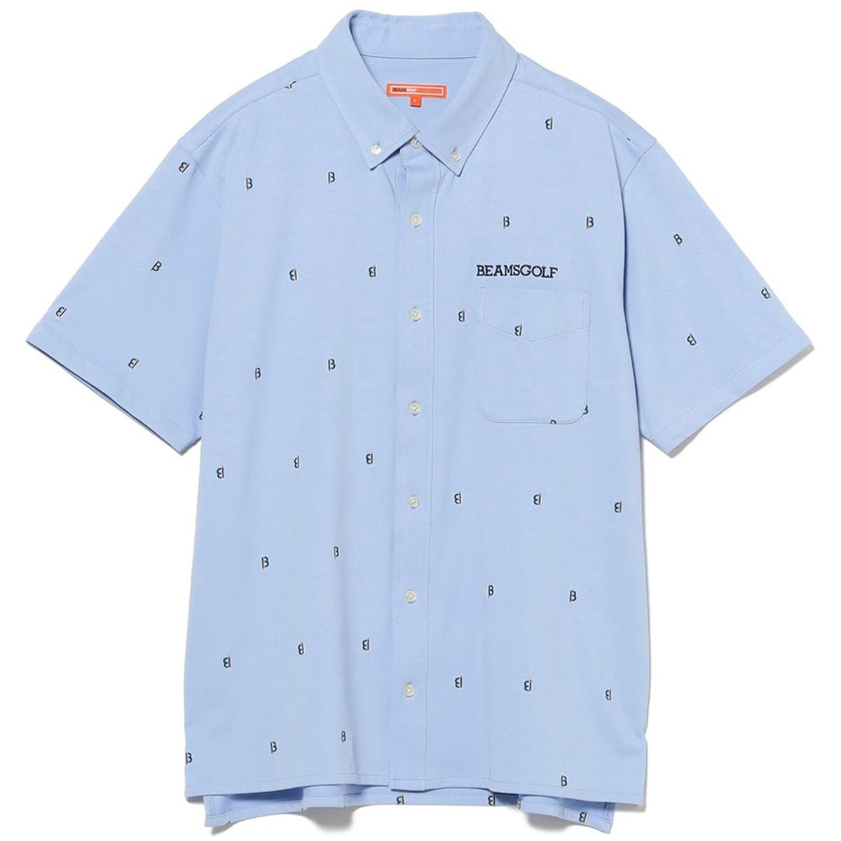 ORANGE LABEL B-Teeロゴ 総刺繍 ボタンダウン シャツ(半袖シャツ